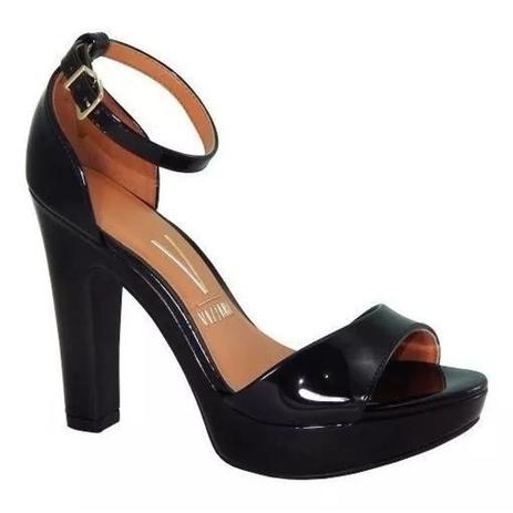sandália vizzano verniz preto