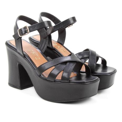 sandalia zatz salto grosso