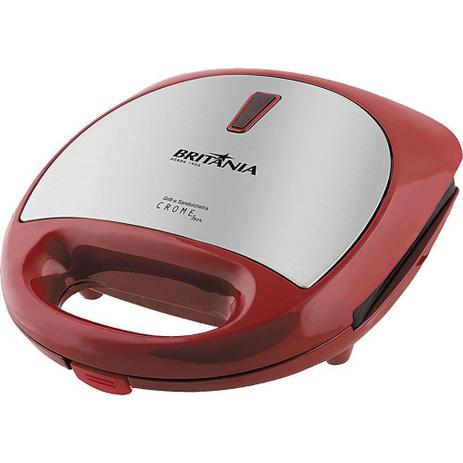 Sanduicheira Britânia GRILL SAND CROME, Vermelho - 220V Menor preço em Sanduicheira Britânia GRILL SAND CROME, Vermelho - 220V