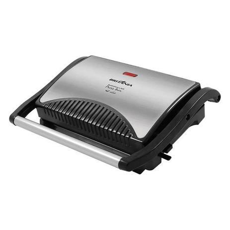 Sanduicheira e Grill Britânia Press Inox Placa Duo 127V - Britania Menor preço em Sanduicheira e Grill Britânia Press Inox Placa Duo 127V - Britania