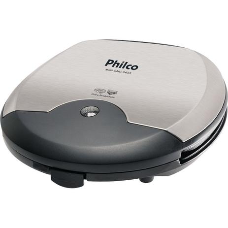 Sanduicheira Grill Philco Mini Inox Prata/Preta Menor preço em Sanduicheira Grill Philco Mini Inox Prata/Preta
