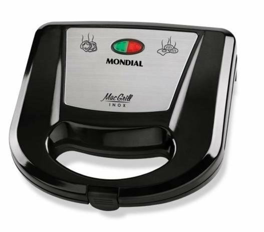 Sanduicheira mac grill inox s-11 mondial Menor preço em Sanduicheira mac grill inox s-11 mondial
