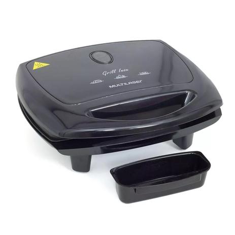 Sanduicheira Super Grill Preta Gourmet Multilaser 127V - CE047 Menor preço em Sanduicheira Super Grill Preta Gourmet Multilaser 127V - CE047