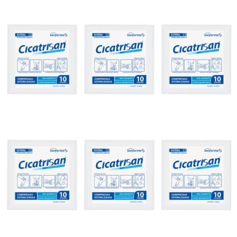 Sanfarma Cicatrisan Compressa Gaze Não Aderente Estéril 10x3 (Kit C/06) Menor preço em Sanfarma Cicatrisan Compressa Gaze Não Aderente Estéril 10x3 (Kit C/06)