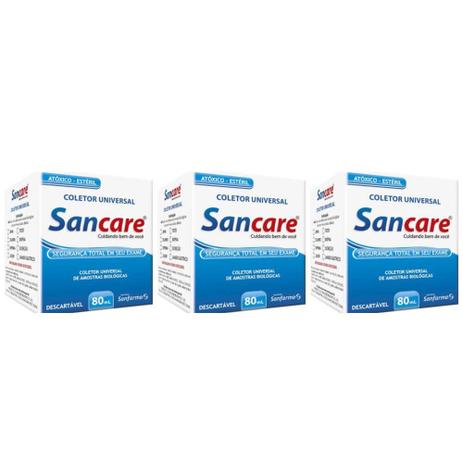 Sanfarma Coletor Universal C/Caixa (Kit C/03) Menor preço em Sanfarma Coletor Universal C/Caixa (Kit C/03)