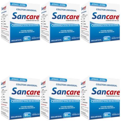 Sanfarma Coletor Universal C/Caixa (Kit C/06) Menor preço em Sanfarma Coletor Universal C/Caixa (Kit C/06)