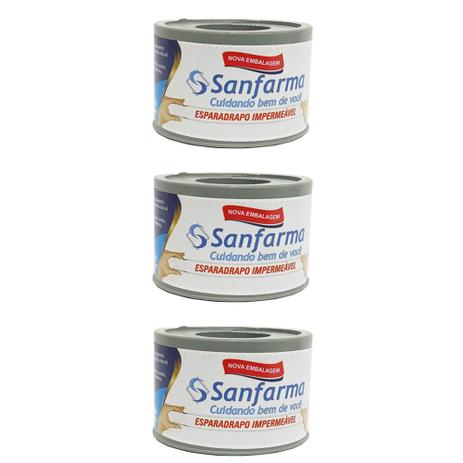 Sanfarma Esparadrapo Impermeabilizante 25x0,9 (Kit C/03) Menor preço em Sanfarma Esparadrapo Impermeabilizante 25x0,9 (Kit C/03)