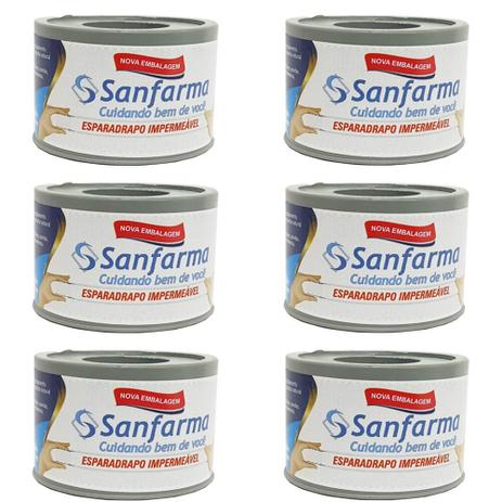 Sanfarma Esparadrapo Impermeabilizante 25x0,9 (Kit C/06) Menor preço em Sanfarma Esparadrapo Impermeabilizante 25x0,9 (Kit C/06)