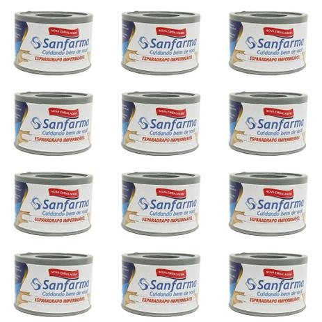 Sanfarma Esparadrapo Impermeabilizante 25x0,9 (Kit C/12) Menor preço em Sanfarma Esparadrapo Impermeabilizante 25x0,9 (Kit C/12)