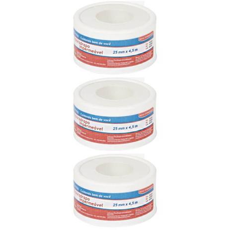 Sanfarma Esparadrapo Impermeabilizante 25x4,5 (Kit C/03) Menor preço em Sanfarma Esparadrapo Impermeabilizante 25x4,5 (Kit C/03)