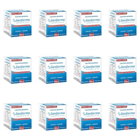 Sanfarma Estéril Coletor Universal Caixa 80ml C/1 (Kit C/12) Menor preço em Sanfarma Estéril Coletor Universal Caixa 80ml C/1 (Kit C/12)