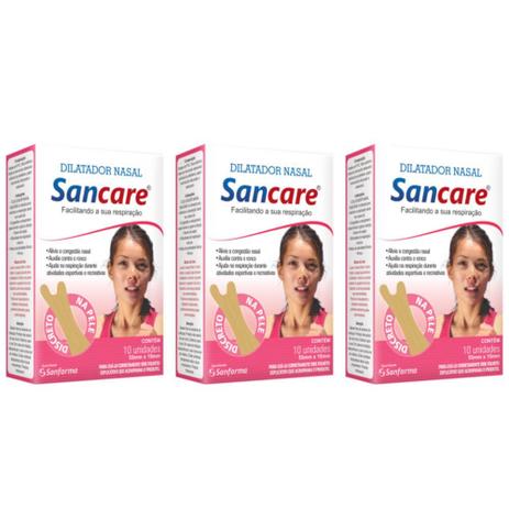 Sanfarma Sancare Dilatador Nasal Feminino C/10 (Kit C/03) Menor preço em Sanfarma Sancare Dilatador Nasal Feminino C/10 (Kit C/03)
