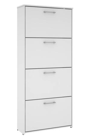 Sapateira 4 Portas Anne Casa Quarto Decoração Branco - MIRA RACK Menor preço em Sapateira 4 Portas Anne Casa Quarto Decoração Branco - MIRA RACK