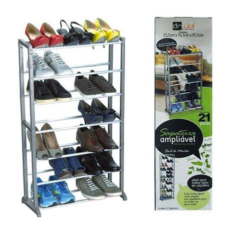 Sapateira com 7 prateleiras e cabe 21 pares de sapatos - ampliável - Dr. util é boa?