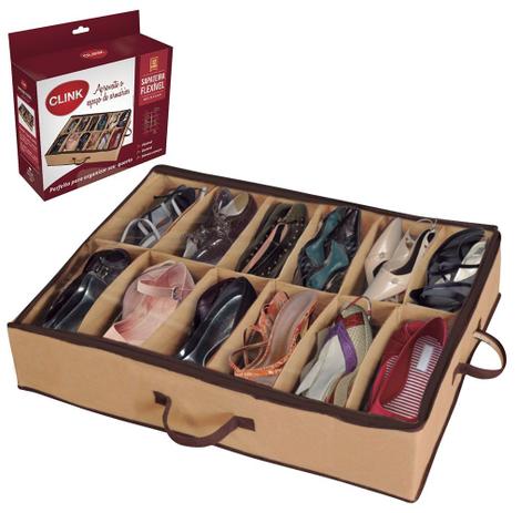 Sapateira flexível 12 divisórias 60 x 75 x 15cm - Clink Menor preço em Sapateira flexível 12 divisórias 60 x 75 x 15cm - Clink
