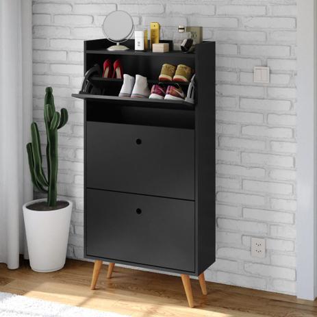 Sapateira Retrô 3 Gavetas Basculantes Dark - Preto - RPM Móveis é boa?