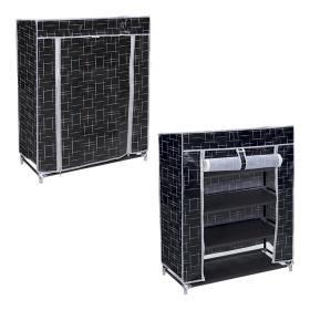 Sapateira Vertical Organizador Com 4 Prateleiras - Preto Decorado - Arthouse Menor preço em Sapateira Vertical Organizador Com 4 Prateleiras - Preto Decorado - Arthouse