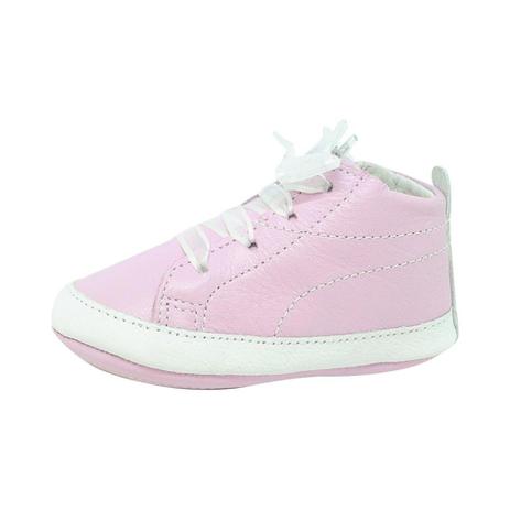 Sapatênis Baby Infantil Menina com Laço Cetim em Couro Mogly Menor preço em Sapatênis Baby Infantil Menina com Laço Cetim em Couro Mogly
