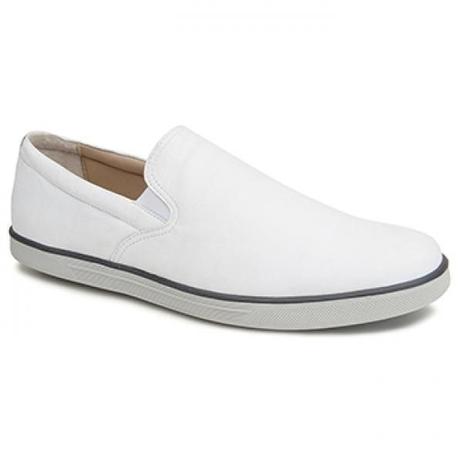 sapatenis de couro branco masculino