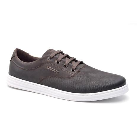 Sapatênis Cano Curto Masculino Fork em Couro Menor preço em Sapatênis Cano Curto Masculino Fork em Couro