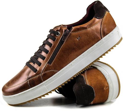 Sapatênis Tchwm Shoes Casual Masculino Couro com Cadarço - Café em Promoção  | Ofertas na Americanas