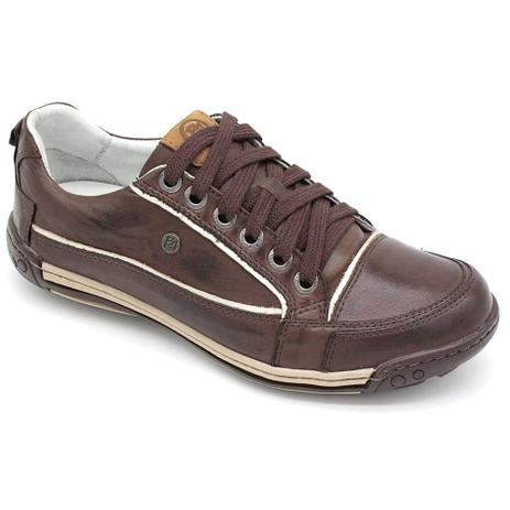 Sapatênis Casual Masculino Couro Palmilha Gel Conforto - BM Brasil - Sapatênis  Masculino - Magazine Luiza