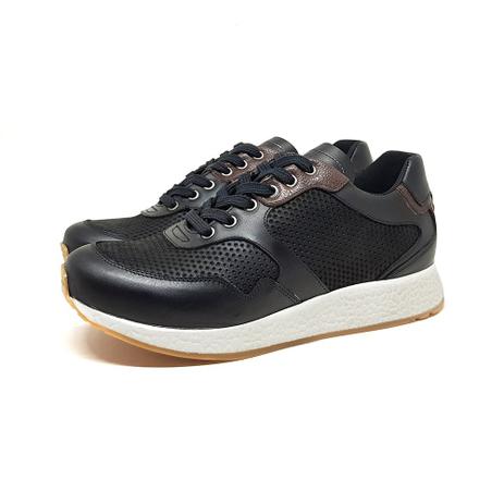 sapatenis couro preto