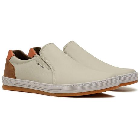 Sapatênis Couro Freeway Wonder Masculino - Bege Claro - Calçados Masculinos  - Magazine Luiza