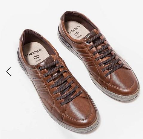 Sapatênis Couro Democrata 265102 Masculino Preto - Scarpan