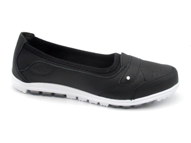 sapatenis feminino de couro preto