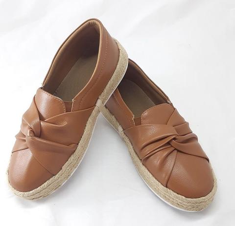 slip on feminino marrom