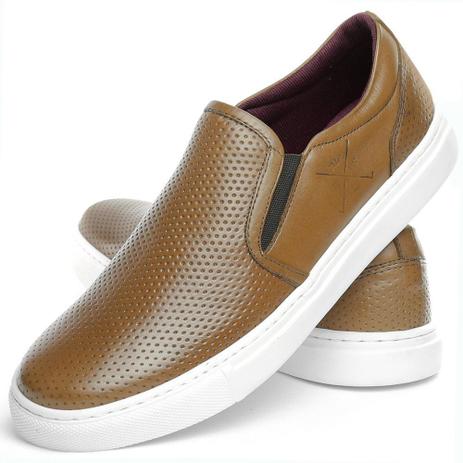 Sapatenis Iate Slip On Masculino Furadinho Castor Couro - Mr Light -  Slipper / Slip On Masculino - Magazine Luiza