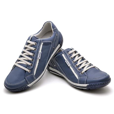 Sapatênis Tênis Couro Natural Linha Conforto Reverso - 3019 - Off White +  Cinto Gorgurão | Sitecalcados.com.br