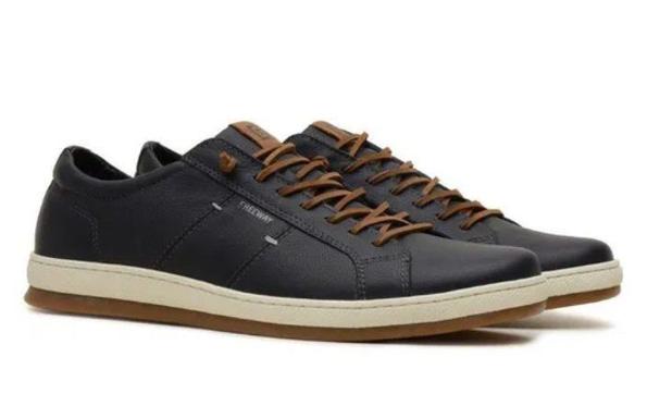 SAPATÊNIS MASCULINO FREEWAY RUSSO 2290 COURO MAX HAVANA - Você encontra na  J.Flor