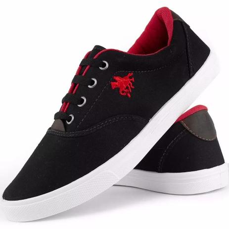 sapatênis polo preto