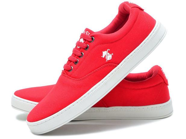 sapatênis vermelho masculino
