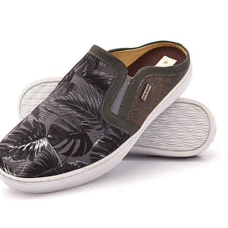 Sapatênis Mule Slip On Iate Luxo Masculino em Couro Floral Grafite - Shoes  Grand - Sapatênis Masculino - Magazine Luiza