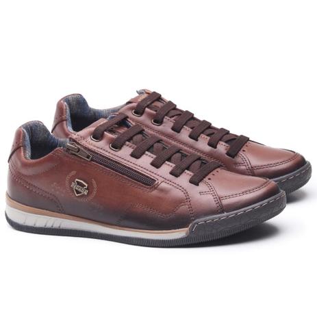 sapatenis masculino pegada couro