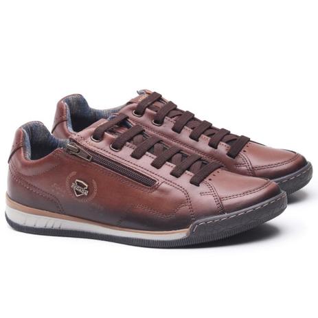 Sapatênis Pegada Masculino Em Couro Com Cadarço Conforto Menor preço em Sapatênis Pegada Masculino Em Couro Com Cadarço Conforto