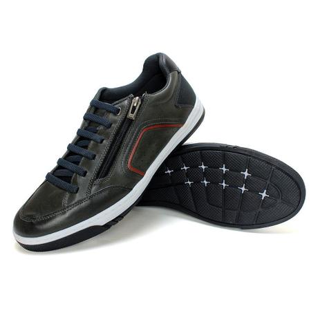 Sapatênis Rafarillo em Couro - Chumbo - 57009 - Sapatênis Masculino -  Magazine Luiza