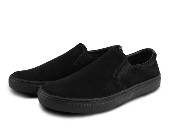 sapatenis slip on couro masculino