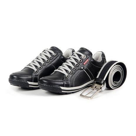 Sapatênis Tênis Couro Conforto Reverso 3019 + Cinto Gorgurão - Sapatênis  Masculino - Magazine Luiza