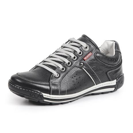 Sapatênis Tênis Couro Natural Linha Conforto - Reverso - 3019 - Preto -  Calçados Masculinos - Magazine Luiza