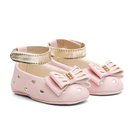 Sapatilha Bebê Menina Laço Strass Coração Confort Festa - Baby Confort -  Sapatilha para Bebês - Magazine Luiza
