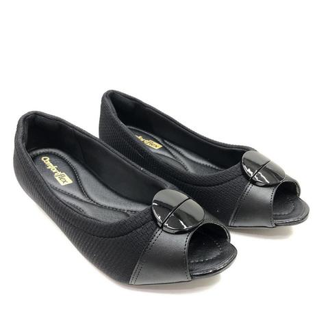 sapatilha peep toe comfortflex