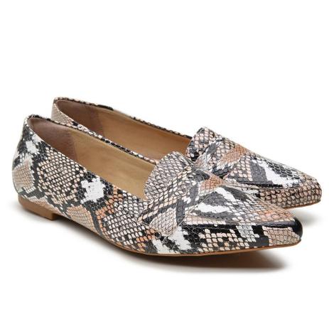 Sapatilha Feminina Animal Print Cobra Bico Fino Confortável - Carol Vilhena  - Calçados Femininos - Magazine Luiza