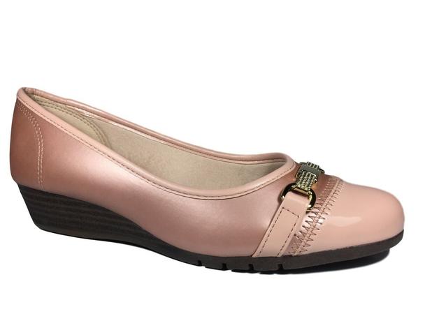 Sapatilha Feminina Moleca Anabela Conforto salto baixo preta rosa creme -  Sapatilha Feminina - Magazine Luiza