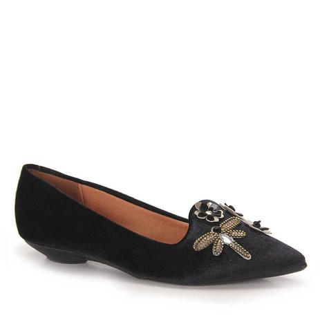 Sapatilha feminina veludo preto 1131.596 - Vizzano Menor preço em Sapatilha feminina veludo preto 1131.596 - Vizzano