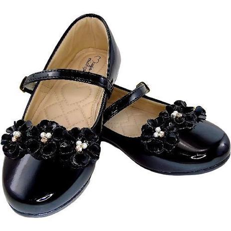 Sapatilha Infantil Menina Batizado Dama de Honra Preto - Magia de Criança -  Sapato para Batizado - Magazine Luiza