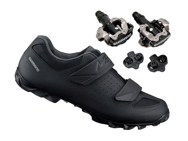 Sapatilha Mtb Ciclismo Shimano ME1 + Pedal Shimano M520 Menor preço em Sapatilha Mtb Ciclismo Shimano ME1 + Pedal Shimano M520